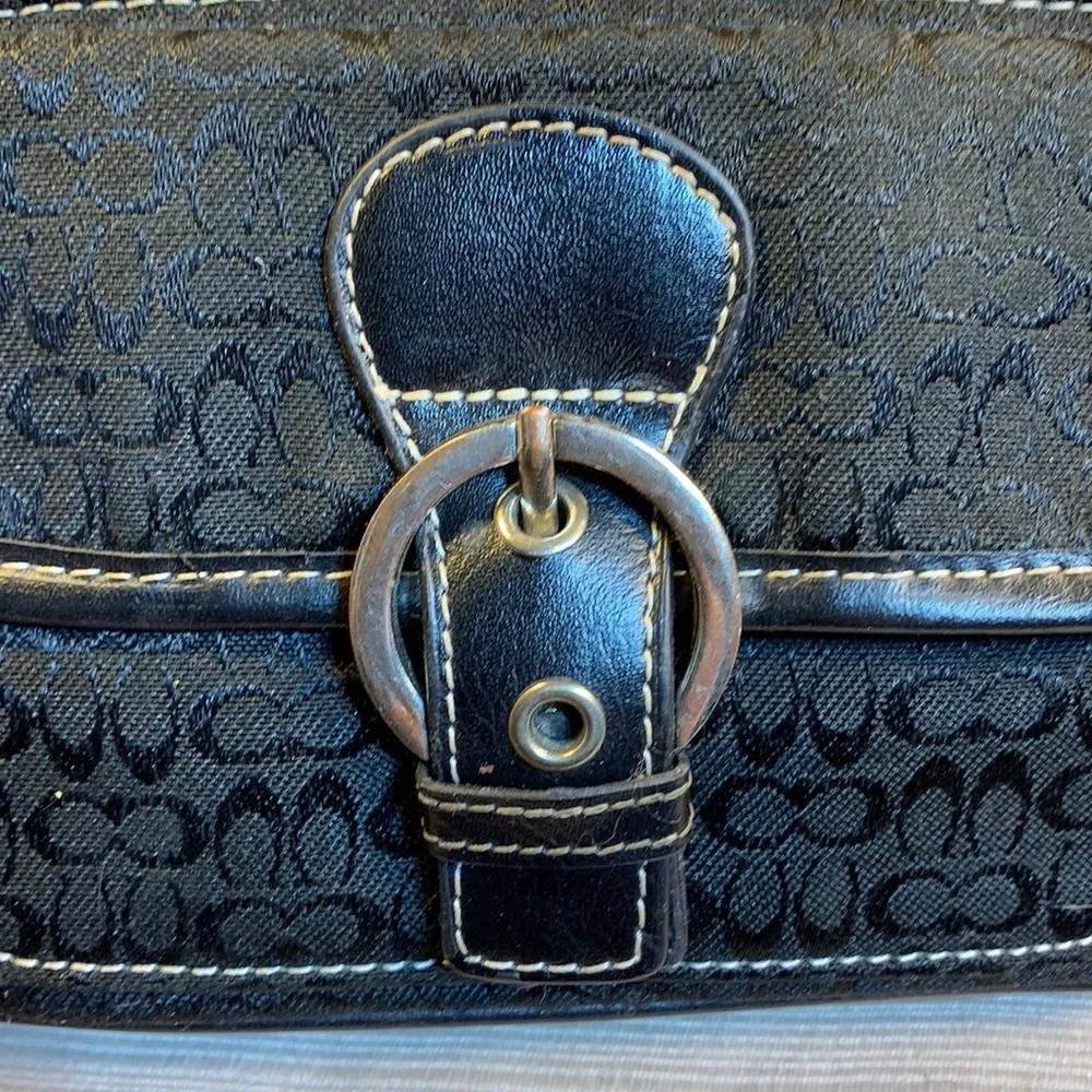 Coach vintage wallet/pouch leather/canvas